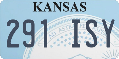 KS license plate 291ISY
