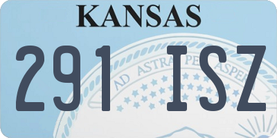 KS license plate 291ISZ