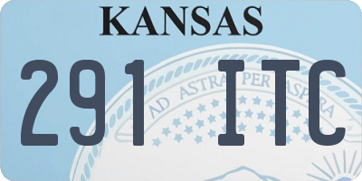 KS license plate 291ITC