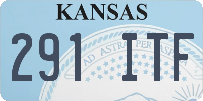 KS license plate 291ITF