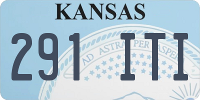 KS license plate 291ITI