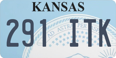 KS license plate 291ITK