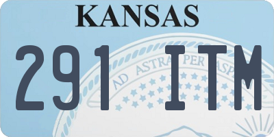 KS license plate 291ITM