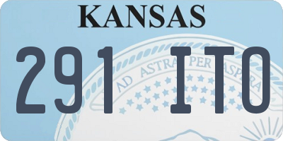 KS license plate 291ITO