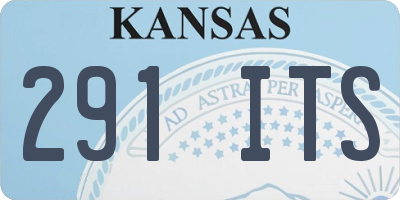 KS license plate 291ITS