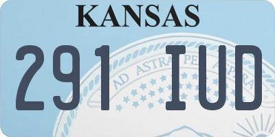 KS license plate 291IUD
