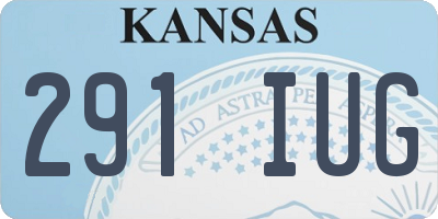 KS license plate 291IUG