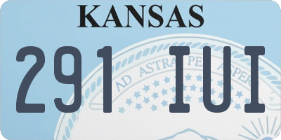 KS license plate 291IUI