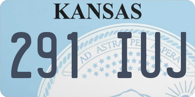 KS license plate 291IUJ