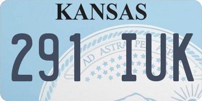 KS license plate 291IUK