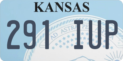 KS license plate 291IUP