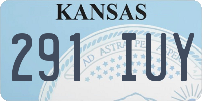 KS license plate 291IUY