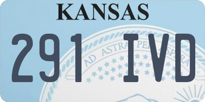 KS license plate 291IVD