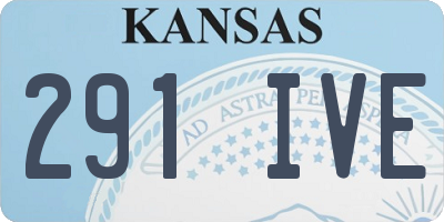 KS license plate 291IVE