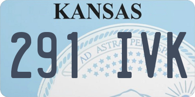 KS license plate 291IVK