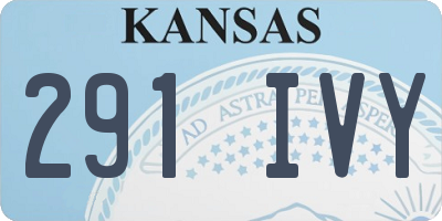 KS license plate 291IVY