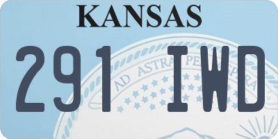 KS license plate 291IWD