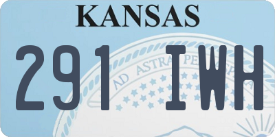 KS license plate 291IWH