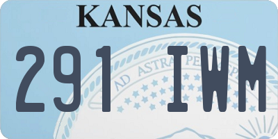 KS license plate 291IWM