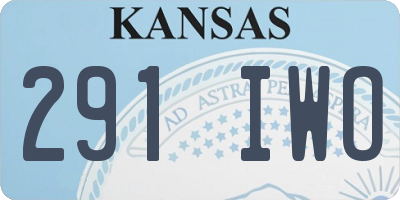 KS license plate 291IWO
