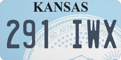 KS license plate 291IWX