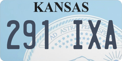 KS license plate 291IXA