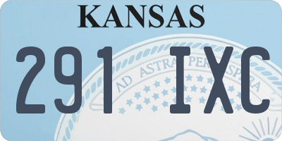 KS license plate 291IXC