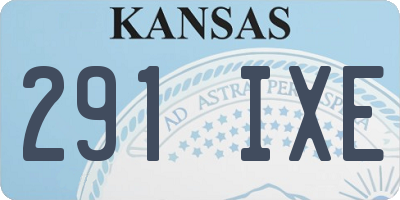 KS license plate 291IXE