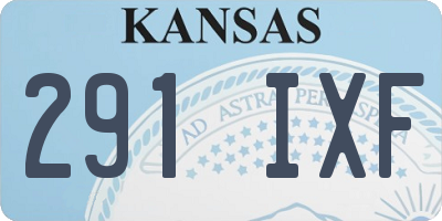 KS license plate 291IXF