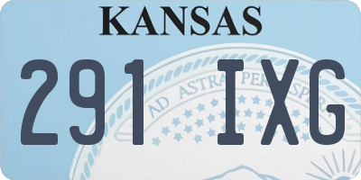 KS license plate 291IXG