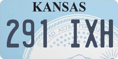 KS license plate 291IXH