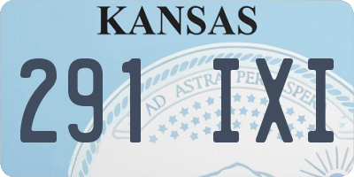 KS license plate 291IXI