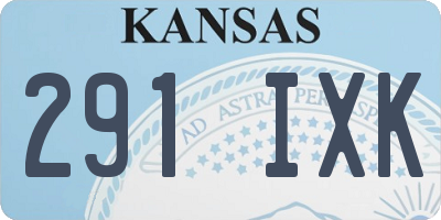 KS license plate 291IXK
