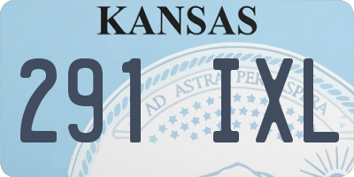 KS license plate 291IXL