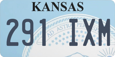KS license plate 291IXM