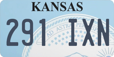 KS license plate 291IXN