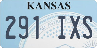 KS license plate 291IXS