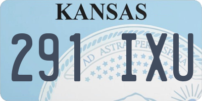 KS license plate 291IXU