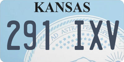 KS license plate 291IXV