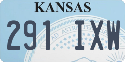 KS license plate 291IXW
