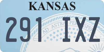 KS license plate 291IXZ
