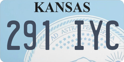 KS license plate 291IYC