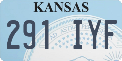 KS license plate 291IYF