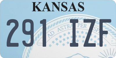 KS license plate 291IZF