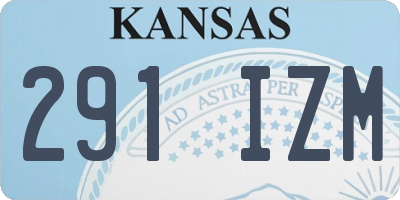 KS license plate 291IZM