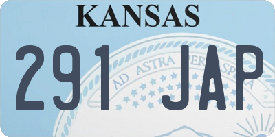 KS license plate 291JAP