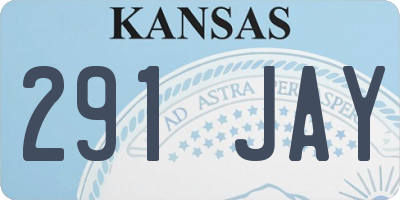KS license plate 291JAY