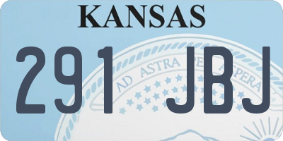 KS license plate 291JBJ