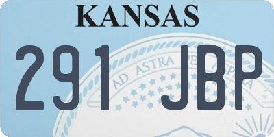 KS license plate 291JBP