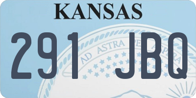 KS license plate 291JBQ